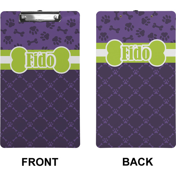 Pawprints & Bones Clipboard (Legal) (Front + Back)