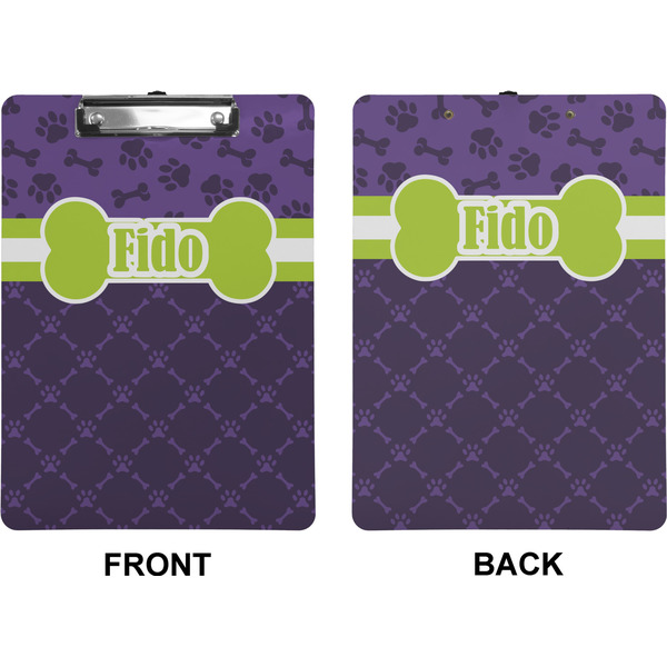 Pawprints & Bones Clipboard (Letter) (Front + Back)