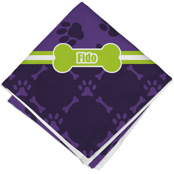 Custom Pawprints & Bones Cloth Napkin w/ Name or Text