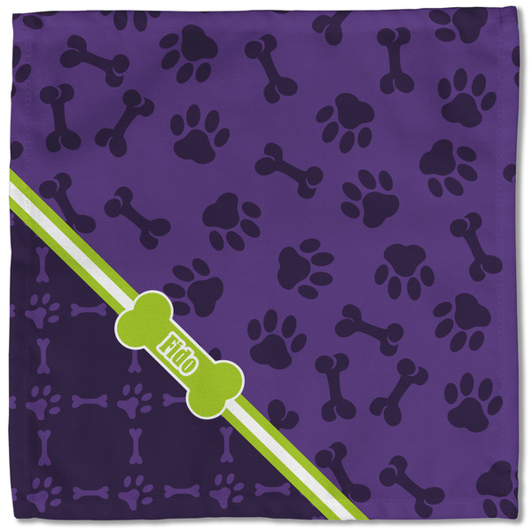 Pawprints & Bones Cloth Napkins - Personalized Lunch (Single Full Open)