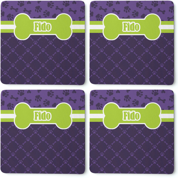 Pawprints & Bones Coaster Rubber Back - Apvl