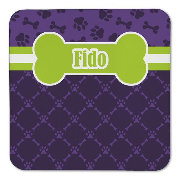 Pawprints & Bones Coaster Set - FRONT (one)