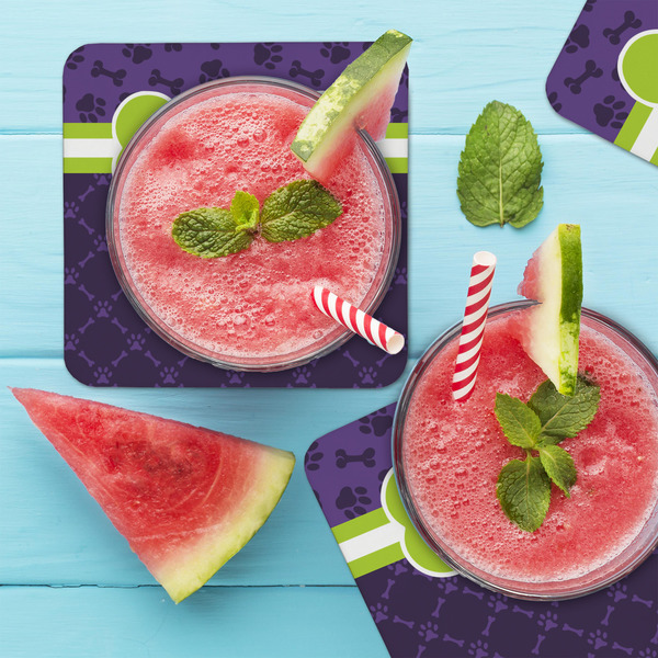 Pawprints & Bones Coaster Set - LIFESTYLE