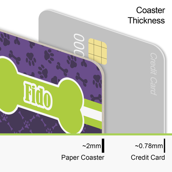 Pawprints & Bones Coaster Thickness