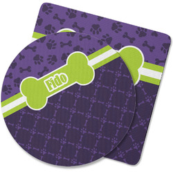 Pawprints & Bones Rubber Backed Coaster (Personalized)