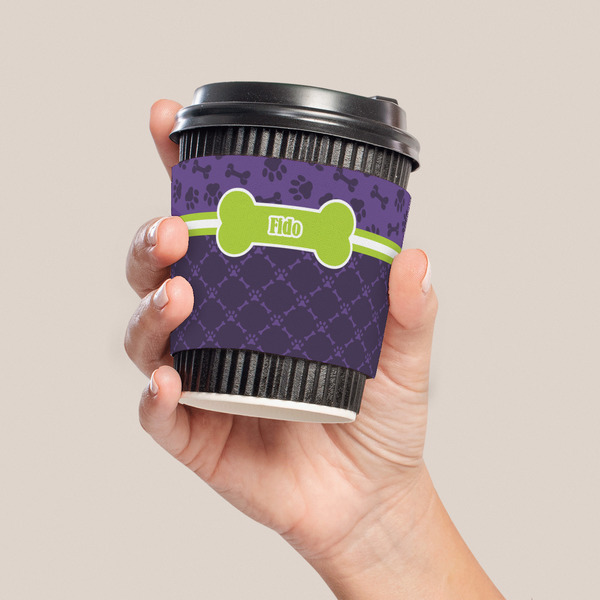 Pawprints & Bones Coffee Cup Sleeve - LIFESTYLE