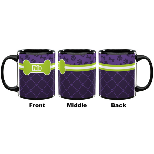 Pawprints & Bones Coffee Mug - 11 oz - Black APPROVAL