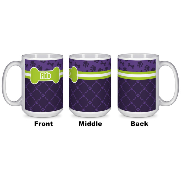 Pawprints & Bones Coffee Mug - 15 oz - White APPROVAL