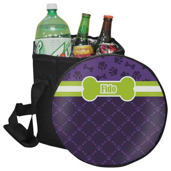 Custom Pawprints & Bones Collapsible Cooler & Seat (Personalized)