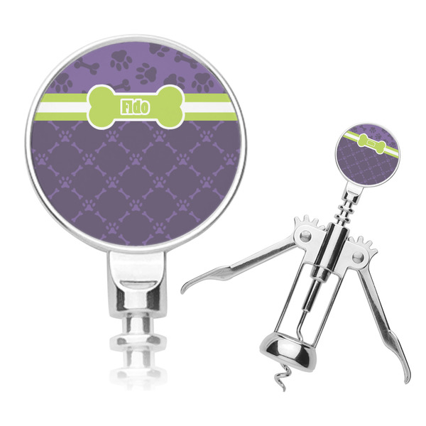 Custom Pawprints & Bones Corkscrew (Personalized)