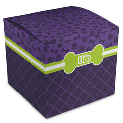 Pawprints & Bones Cube Favor Gift Boxes (Personalized)