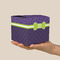Pawprints & Bones Cube Favor Gift Box - On Hand - Scale View