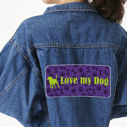 Pawprints & Bones Twill Iron On Patch - Custom Shape - 3XL (Personalized)