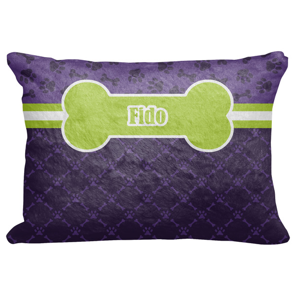 Custom Pawprints & Bones Decorative Baby Pillowcase - 16"x12" (Personalized)