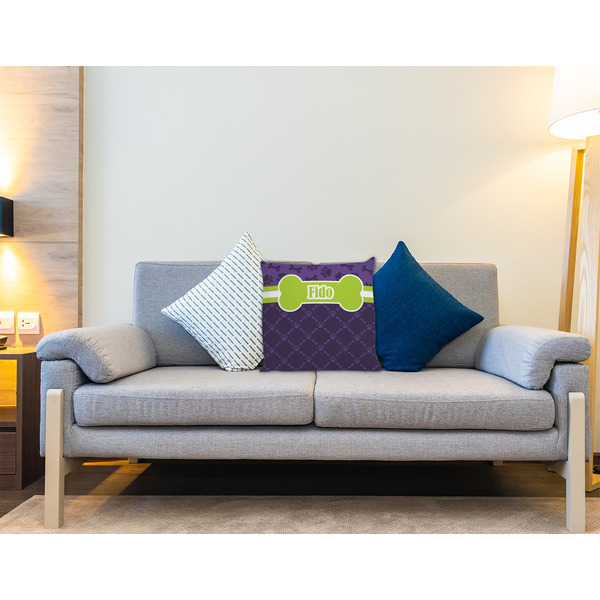 Pawprints & Bones Decorative Pillow Case - LIFESTYLE