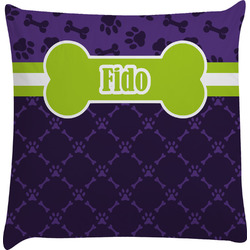 Pawprints & Bones Decorative Pillow Case (Personalized)