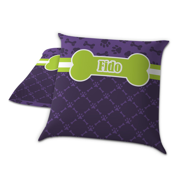 Pawprints & Bones Decorative Pillow Case - TWO