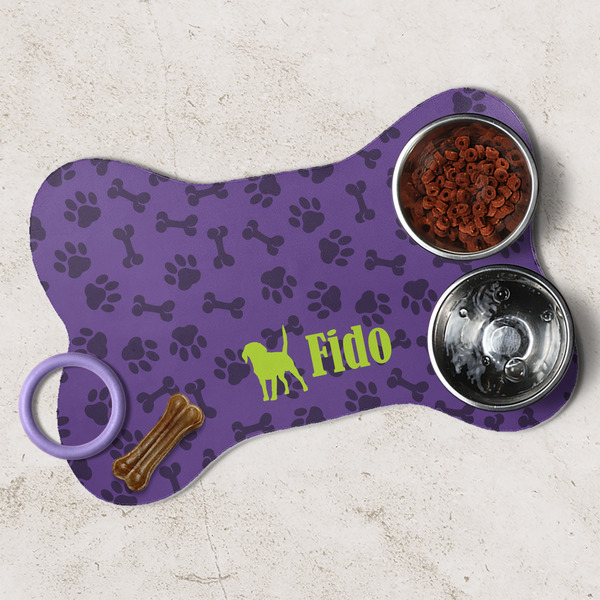 Pawprints & Bones Dog Bone Shaped Mat Lifestyle