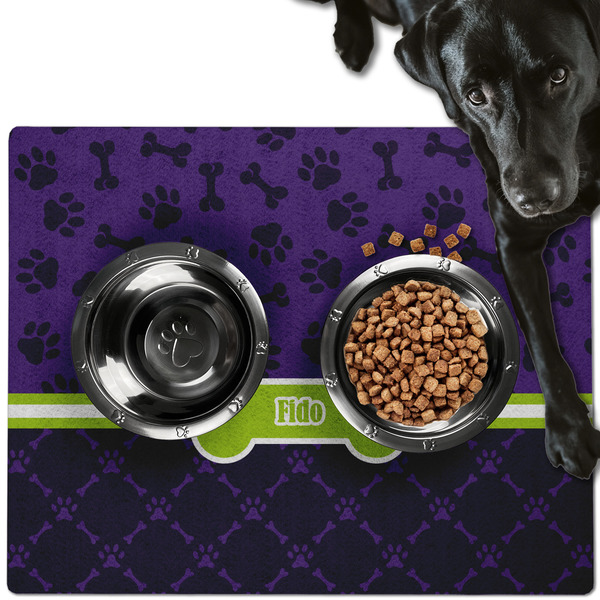 Pawprints & Bones Dog Food Mat - Large LIFESTYLE