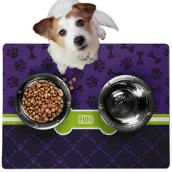 Pawprints & Bones Dog Food Mat - Medium w/ Name or Text