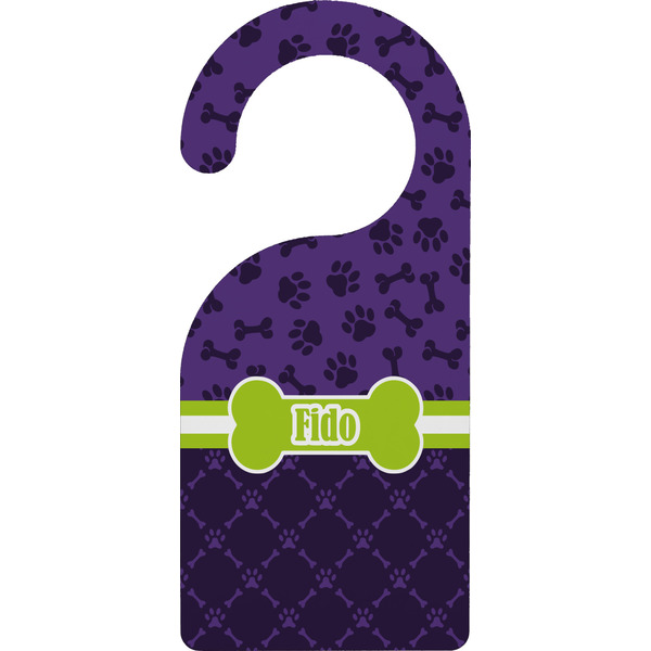 Custom Pawprints & Bones Door Hanger (Personalized)