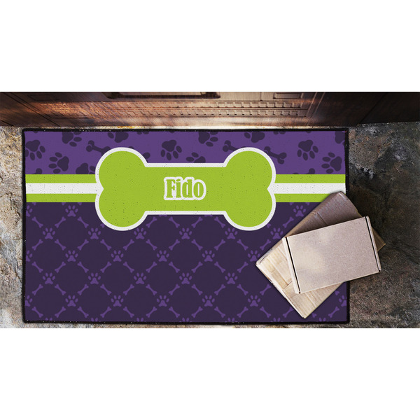 Pawprints & Bones Door Mat - LIFESTYLE (Lrg)