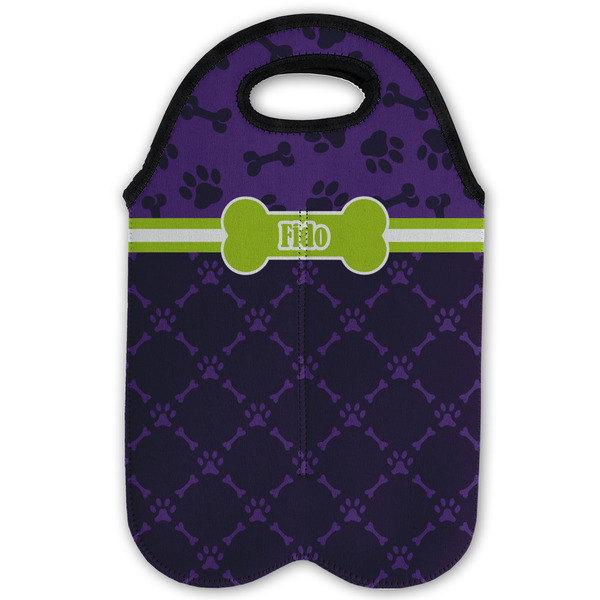 Pawprints & Bones Double Wine Tote - Flat (new)