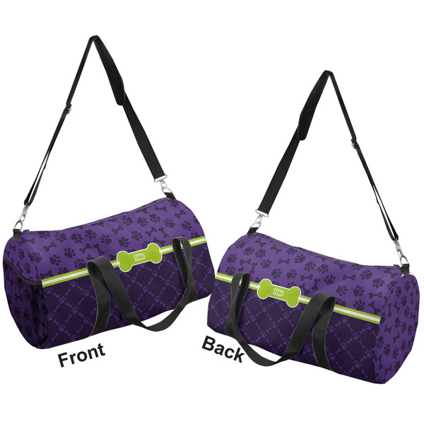 Pawprints & Bones Duffle bag large front and back sides