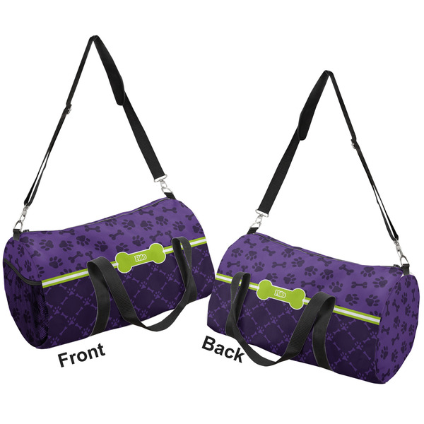 Pawprints & Bones Duffle bag small front and back sides