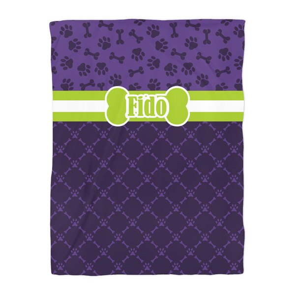 Pawprints & Bones Duvet Cover - Twin - Front