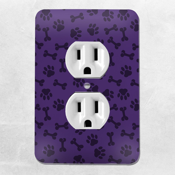 Pawprints & Bones Electric Outlet Plate - LIFESTYLE