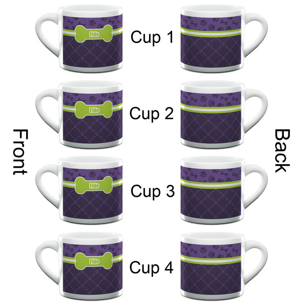 Pawprints & Bones Espresso Cup - 6oz (Double Shot Set of 4) APPROVAL