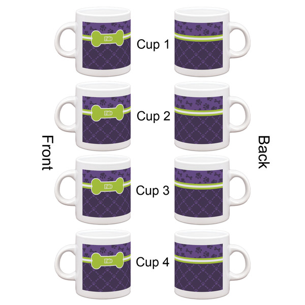Pawprints & Bones Espresso Cup Set of 4 - Apvl