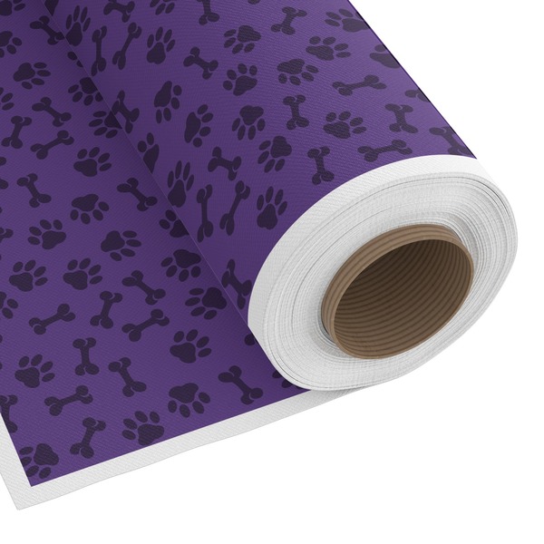 Custom Pawprints & Bones Fabric by the Yard - Spun Polyester Poplin