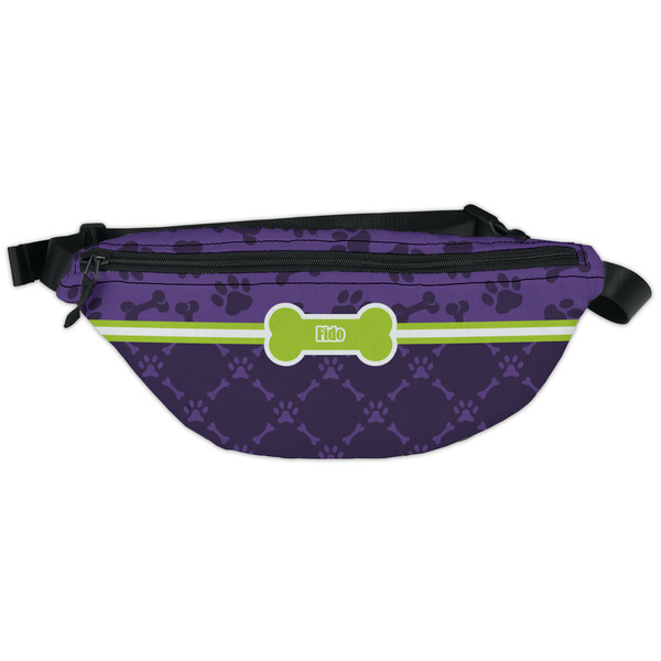 Custom Pawprints & Bones Fanny Pack - Classic Style (Personalized)
