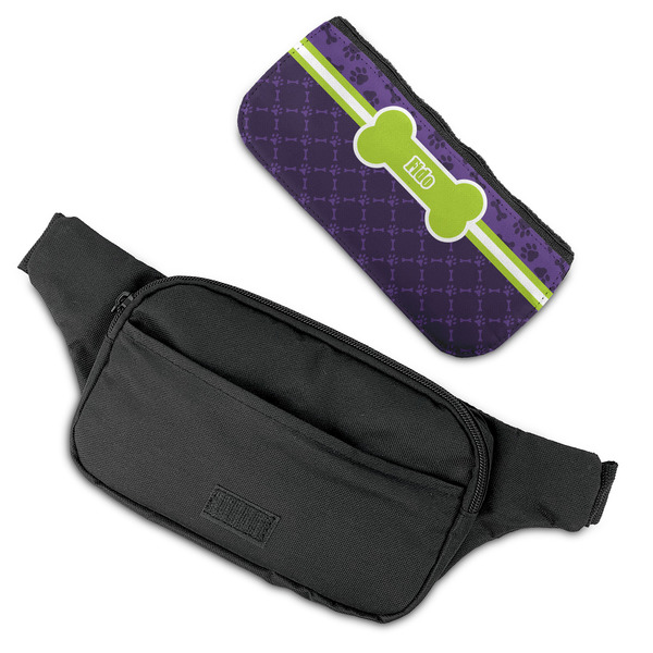 Pawprints & Bones Fanny Packs - FLAT (flap off)