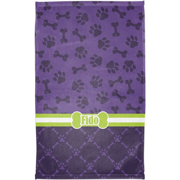 Pawprints & Bones Finger Tip Towel - Full View
