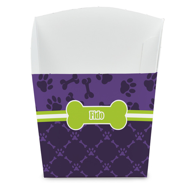 Custom Pawprints & Bones French Fry Favor Boxes (Personalized)