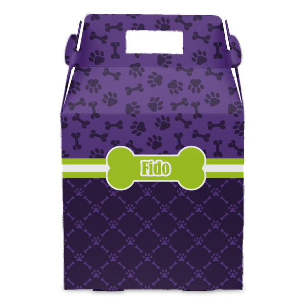 Pawprints & Bones Gable Favor Box - Front