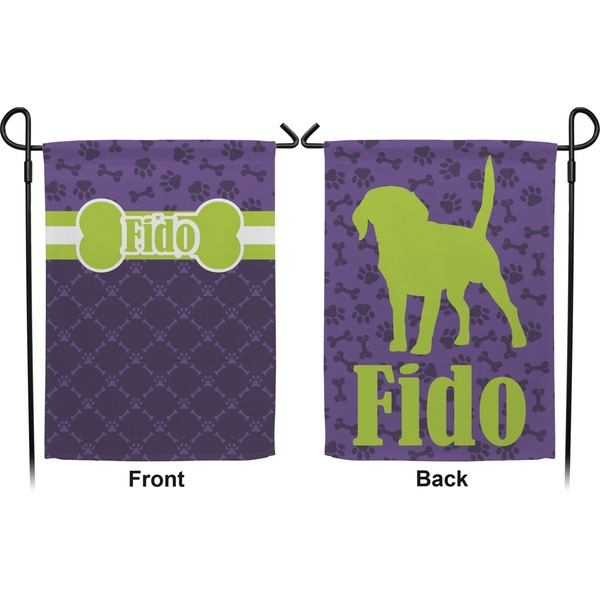 Pawprints & Bones Garden Flag - Double Sided Front and Back