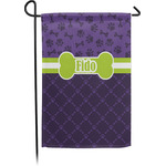 Pawprints & Bones Small Garden Flag - Single Sided w/ Name or Text