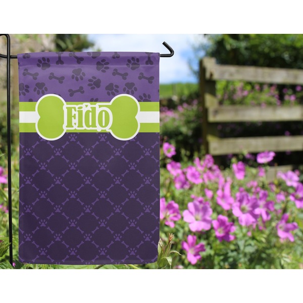 Pawprints & Bones Garden Flag - Outside In Flowers