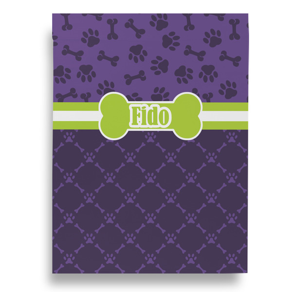 Pawprints & Bones Garden Flags - Large - Double Sided - FRONT