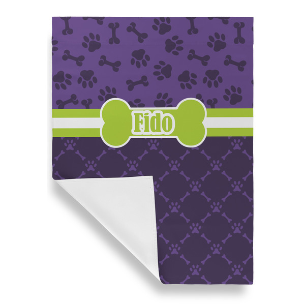 Pawprints & Bones Garden Flags - Large - Single Sided - FRONT FOLDED