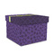 Pawprints & Bones Gift Boxes with Lid - Canvas Wrapped - Medium - Front/Main