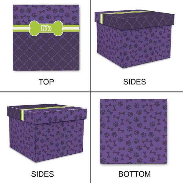 Pawprints & Bones Gift Boxes with Lid - Canvas Wrapped - XX-Large - Approval
