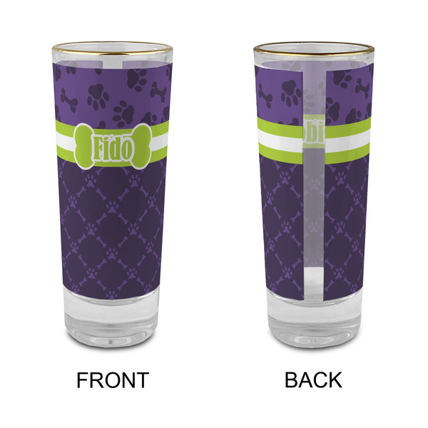 Pawprints & Bones Glass Shot Glass - 2 oz - Single - APPROVAL