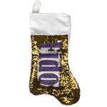 Pawprints & Bones Reversible Sequin Stocking - Gold (Personalized)