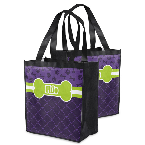 Pawprints & Bones Grocery Bag - MAIN