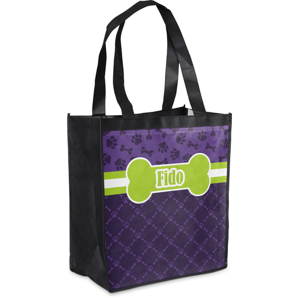 Custom Pawprints & Bones Grocery Bag (Personalized)